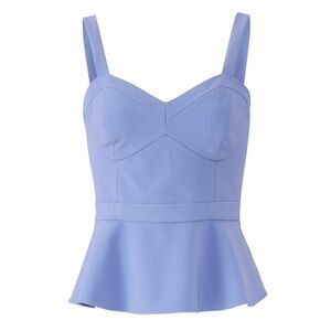 Parker Women's Blue Peplum Sweetheart Tank Top Size XXL